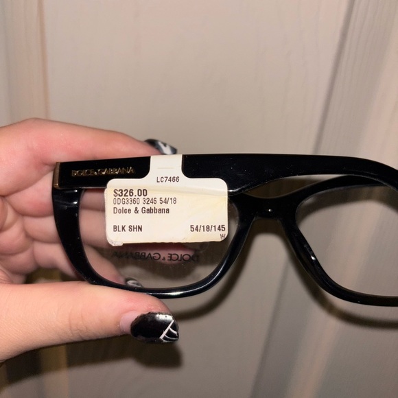 Dolce & Gabbana Black Rectangular Glasses - Picture 2 of 2